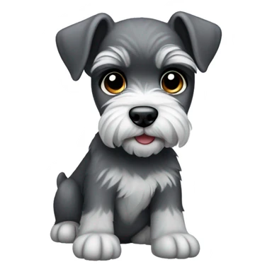 schnauzer puppy sticker