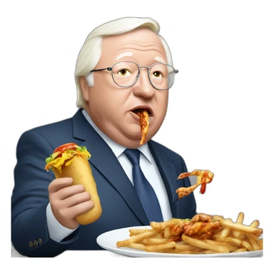 jean marie le pen eat kebab sticker