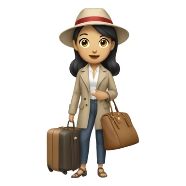 Asian fashionista loves to travel to Italy sticker
