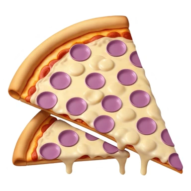 Pale purple pile of pizza sticker