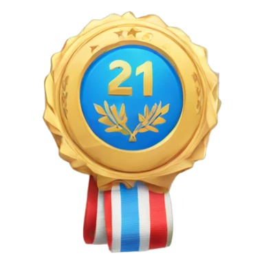 Medal that says winner sticker