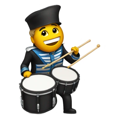 marching band man playing drums  sticker