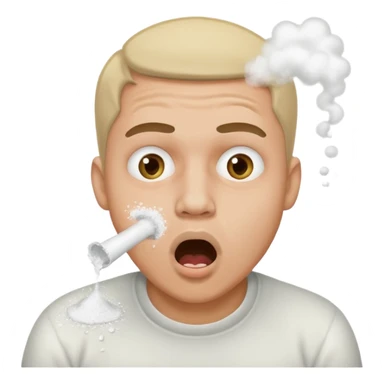 Guy snorting cocaine emoji sticker
