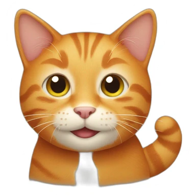 smiling ginger cat sticker