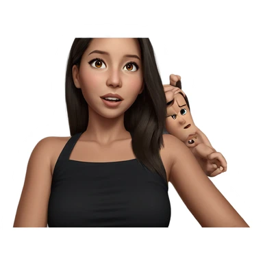 realistic portrait of girl sticker