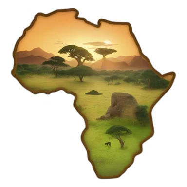 Afrique le continent sticker