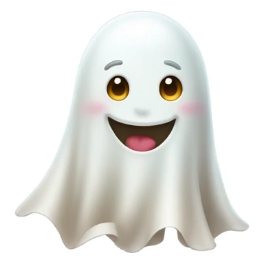 Cute ghost with rosy cheeks sticker