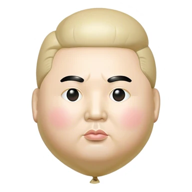 Fat Kim jong-un is a balloon  sticker