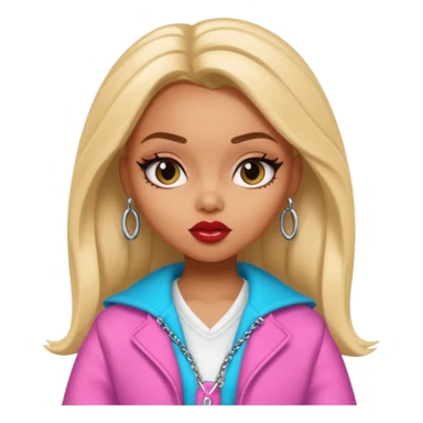 pretty bratz baddie, looking like dionne from clueless sticker