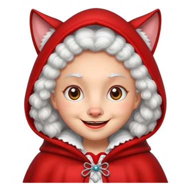 The Big Bad Wolf put on Little Red Riding Hood's grandmother's clothes. sticker