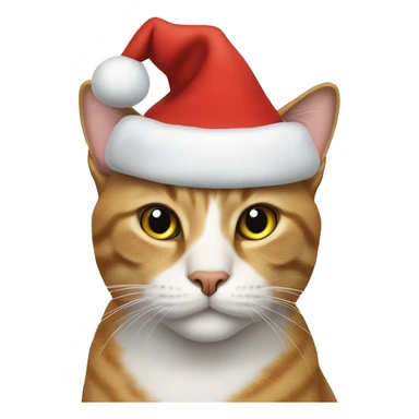 The cat in the Christmas hat  sticker