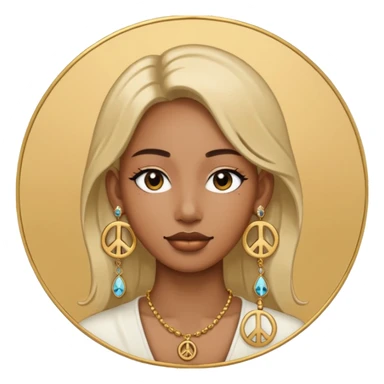 peace earring sticker