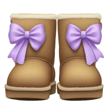 Pair of uggs with lilac bows sticker