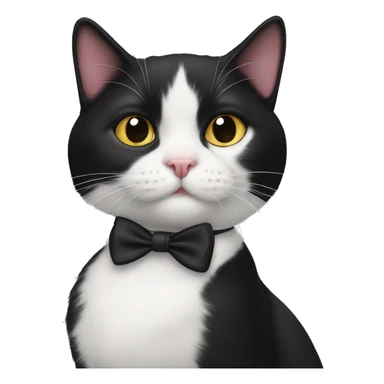Black and white tuxedo cat sticker