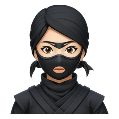 Ninja woman sticker