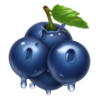 glossy blueberry, wet sticker