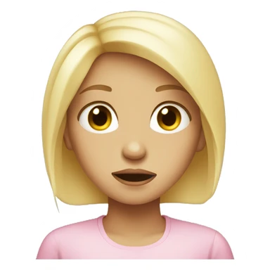 Cry blond girls sticker