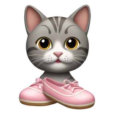 Cat with ballerina shoes  sticker