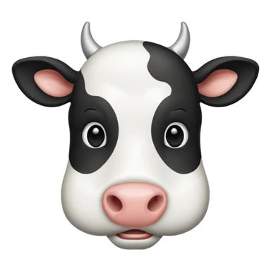 Generate an emoji of a cow sticker