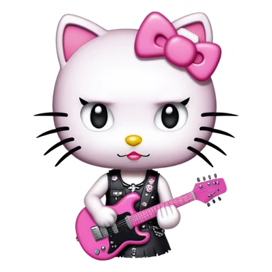 punk rock hello kitty  sticker