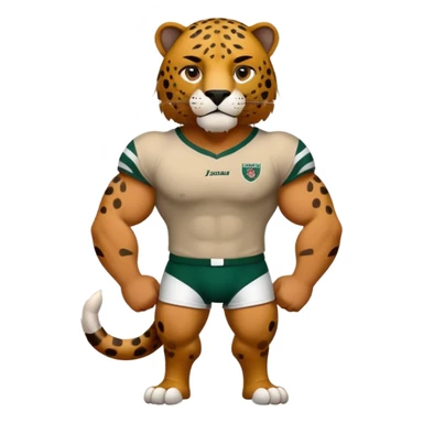 Jaguar wearing alumni rugby club t shirt  sticker