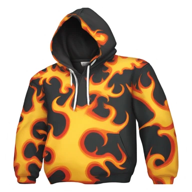 Flames hoodie  sticker