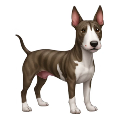 Brindle bullterrier sticker
