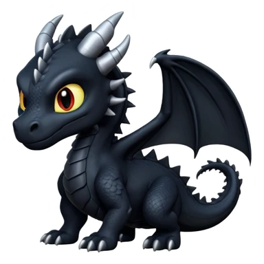 Un dragón furia nocturna mirando de frente animado  sticker