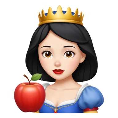 Snow white with obergine  sticker