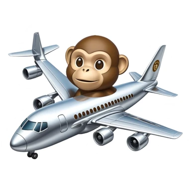 Airplane that looks like a monkey sticker