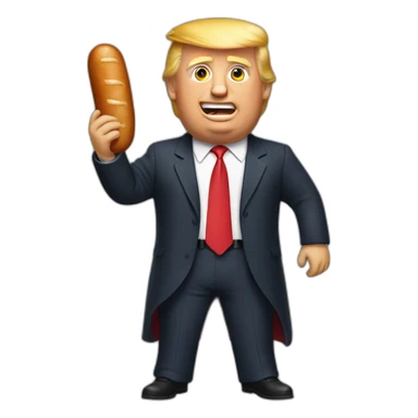 trump-holding-his-sausage sticker