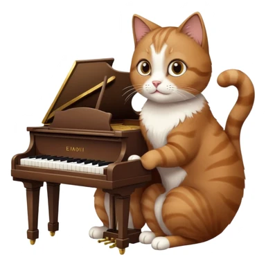 Cat play peano sticker