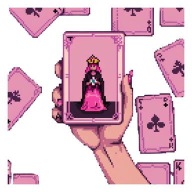 a hand of pink tarot cards sticker