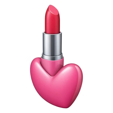 lipstick pink + heart sticker