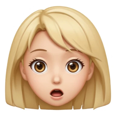 mind blown emoji as an anime girl sticker