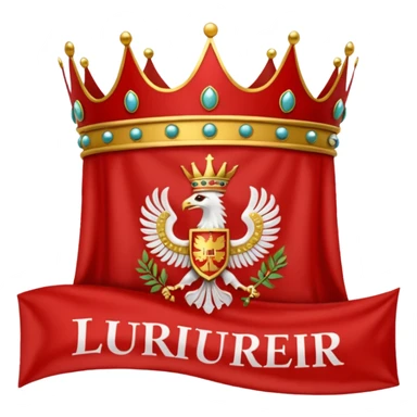 peux tu me générer le drapeau de l'empire romain en mode emoji drapeau basique avec une couronne de l'aurier et avec un texte SPQR au milieux sticker