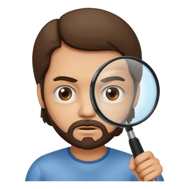 Sócrates mirando con una lupa  sticker