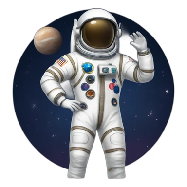 cristiano ronaldo wearing an astronaut suit sticker