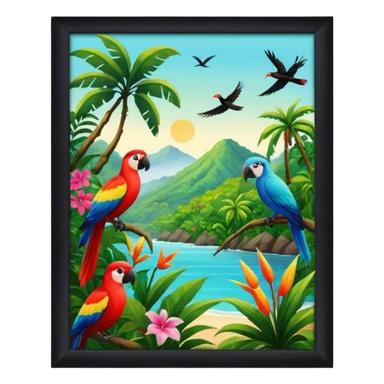 thumbnail picture mac os, painting on wall, tropics sticker