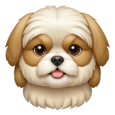 generame la imagen de un perrito raza chitzu de color cremita sticker