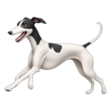 Black Greyhound Running sticker