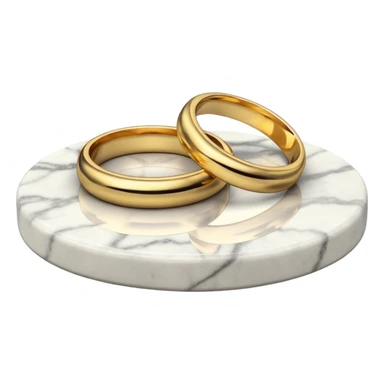 Rings on marble plate sticker