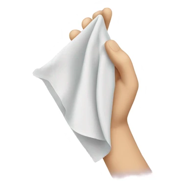 Hand holding a handkerchief sticker