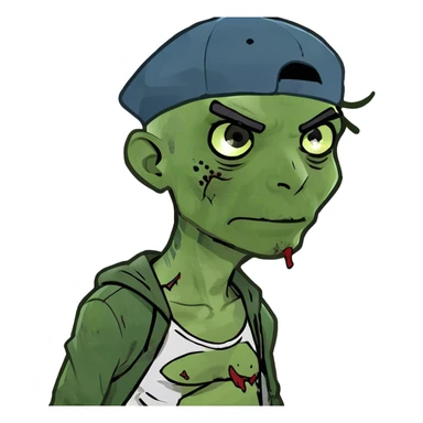zombie boy sticker