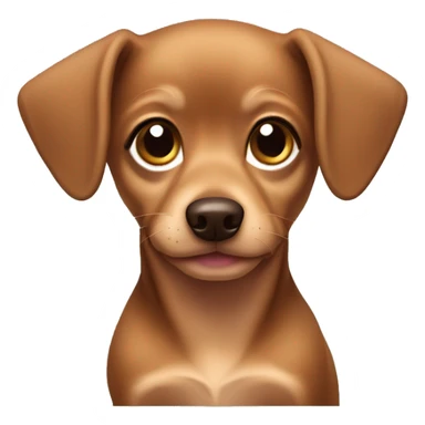 brown chiweenie puppy sticker