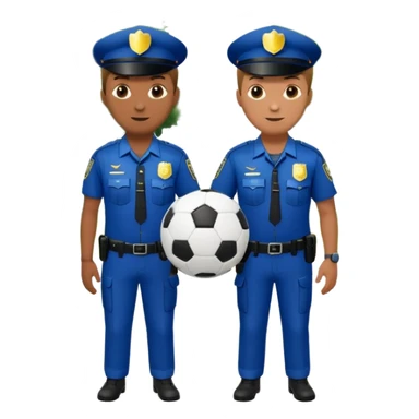 футбольний мяч з копами sticker