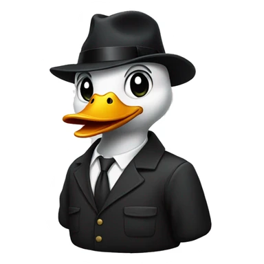 Duck in the mafia sticker