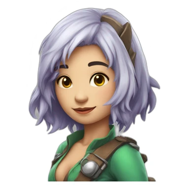 a cute girl cosplay dinosaurm sticker