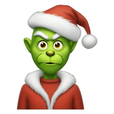 Santa grinch sticker