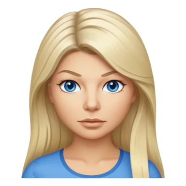 Fergie with blue eyes, long light blonde hair sticker